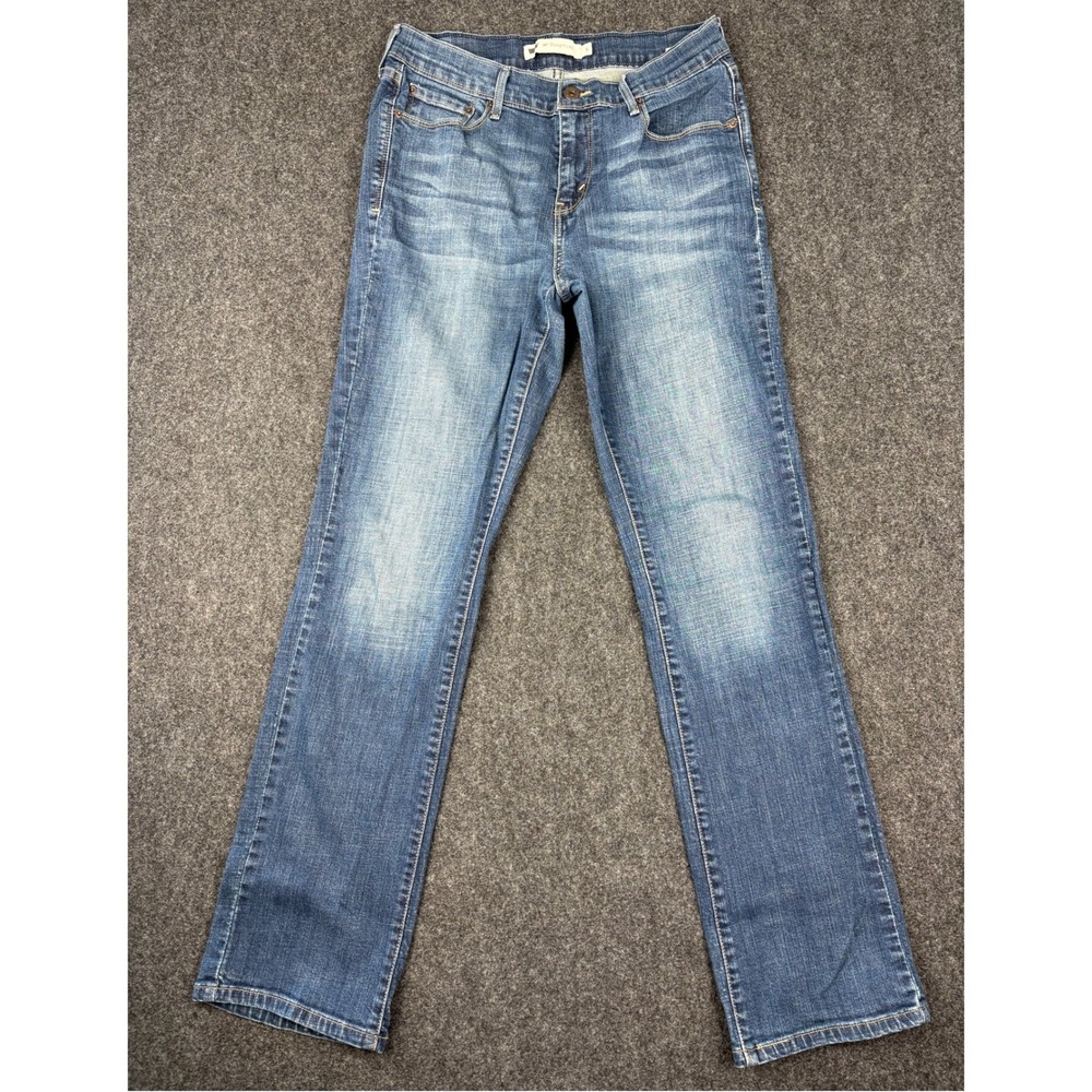 Levis 505 Straight Leg Jeans Womens 8M (28x30) Medium Wash Blue Denim GOOD FADE